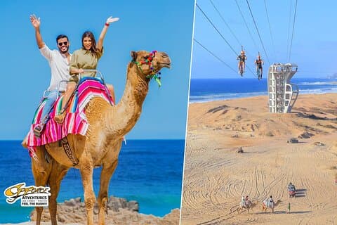 Cabo Beach Adventure Camel Ride e Sky Bike Experience