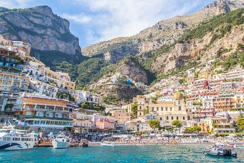 Excursion privée d'une journée à Positano et en bateau amalfitain au départ de Sorrente