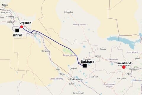 Private Transfer between Khiva and Bukhara