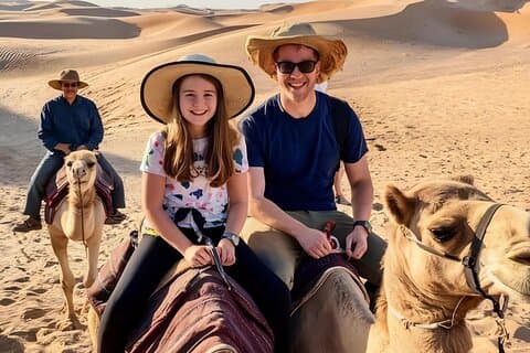 Dubai : Arabian Nights Red Dunes 4x4 Pick / Drop Camel Dinner Shows