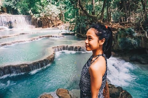 Cascate di Kuang Si e tradizioni Hmong in mezza giornata