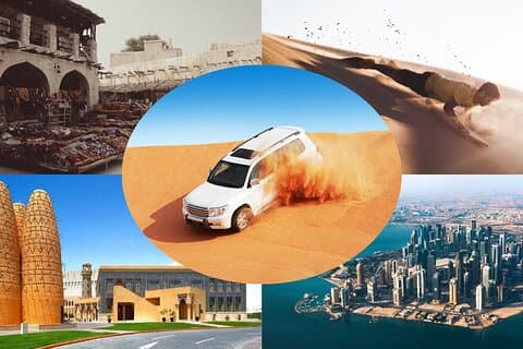Safari privato combinato nel deserto e tour della città a Doha, Qatar