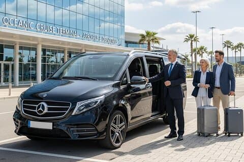 ロンドン行きの高級車サウサンプトンクルーズターミナル