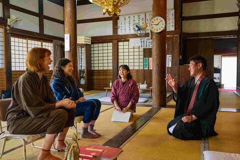 Temple & Local Life Walking Tour with a Monk near Kyoto