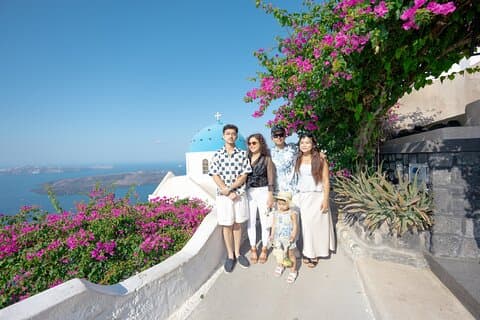 Fotografia de família em Santorini