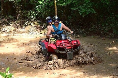 ATV Tour Zipline och utforska 2 dolda Cenotes