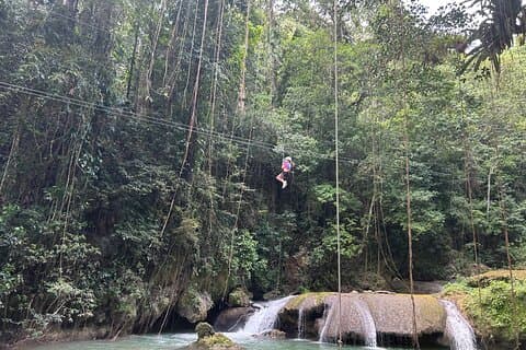 YS Falls og Zipline med Floyd's Pelican Bar fuld dagstur