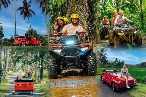 Bali VTT Ride Combiner Ubud Tour Avec clasict voiture (VW)