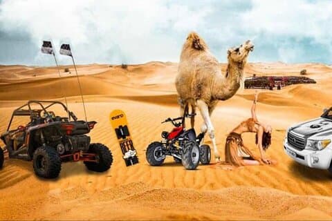 Doha: Safari de medio día por el desierto con paseo en camello y tour por el mar interior