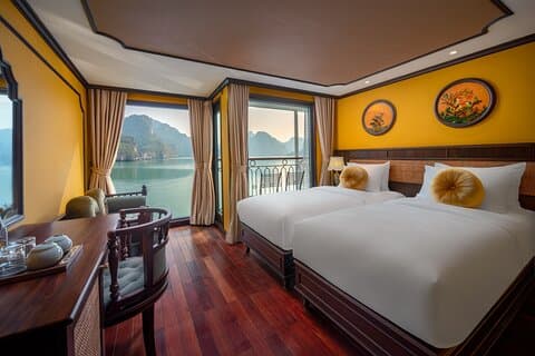 Crociera indocinese 2D1N nella baia di Halong e viaggio di lusso nella baia di Lan Ha