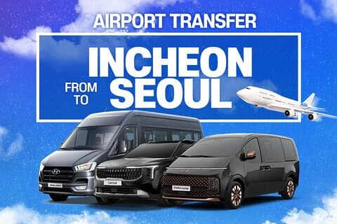 Privat lufthavn transfer : Incheon til/fra Seoul (op til 7 pax)