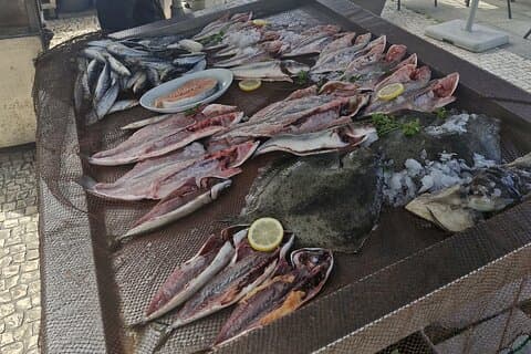 Visite privée du port de la ville avec déjeuner aux fruits de mer et vue sur la côte