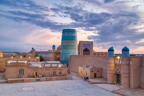 Karta över Khiva Ichan Kala Hotell