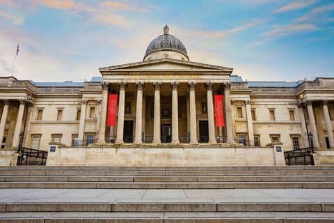 Billeder af London National Gallery og Westminster District