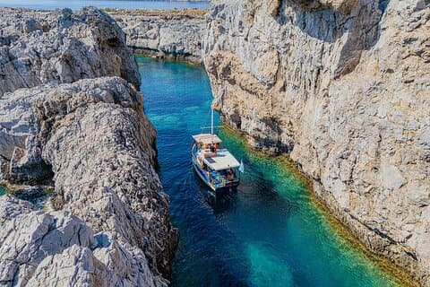 Private Sunset Tour around Lindos on a Traditional Greek Boat