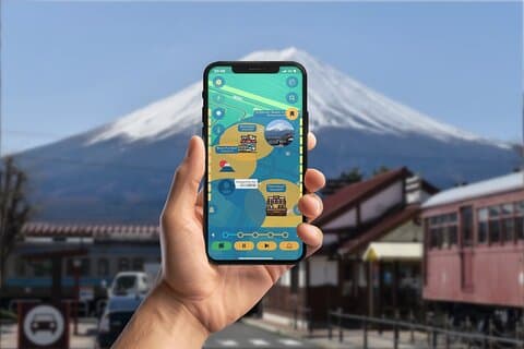 Kawaguchiko Kaleidoscope GPS App Wandeltocht Mobiele Spel