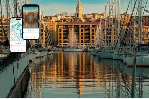 Självguidade historiska Marseille Promenera från katedralen till kusten