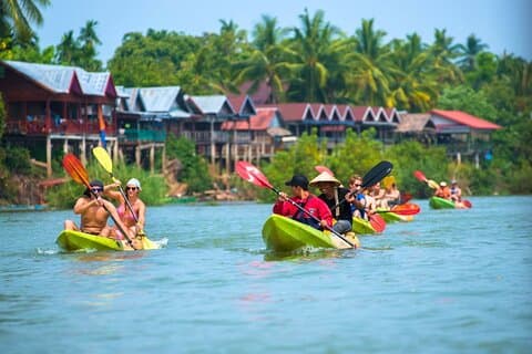Luang Prabang kajakken op de machtige Mekong Full-Day privétour