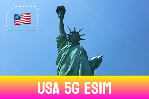 5G USA eSIM - Op til 50 GB med nul roaminggebyrer