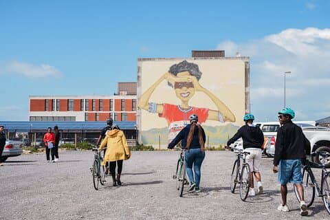 Tour culturale in bicicletta di Khayelitsha con navetta e pranzo