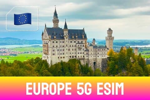5G UK & Europe Unlimited Data eSIM - 30 + Länder