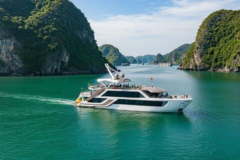 Croisière de luxe d'une journée dans la baie de Lan Ha : kayak, vélo, évitez les foules