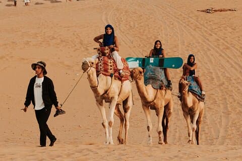 Agadir Desert exploration by Camels and a Tea picnic in The Dunes