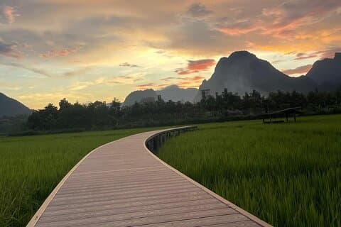 From Vientiane:Vang Vieng Day Trip Including Paragliding