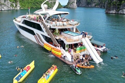 Fra Cat Ba: Luksus Lan Ha Bay Day Cruise, cykling, vandrutsjebaner