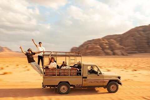 Wadi Rum Trip -Full day Jeep tour+ Overnight stay in Bedouin camp