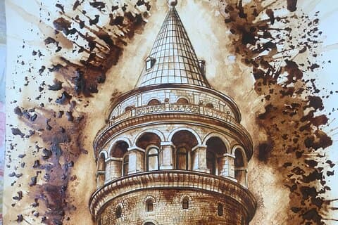 Istanbul Coffee Painting and Art Workshop Experience