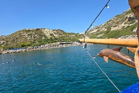 Sunset Cruise med ny traditionel træbåd i Rhodos
