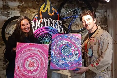 Atlanta Creatief plezier : Fiets Spin Art Experience