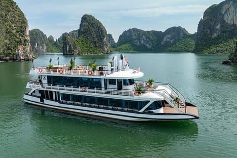 Crucero premium Cozy Bay - Lujo en la bahía de Halong 1 día - ALMUERZO BUFFET