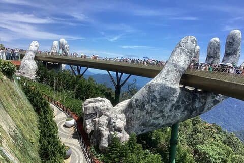 GOLDEN BRIDGE BA NA HILLS - CABLE CAR & Da Nang City PRIVATE TOUR
