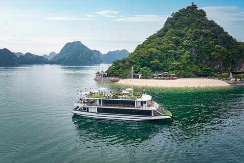 Hanoi : Luxuriöse Halong Bay Tagestour mit Buffet Mittagessen, Limousine