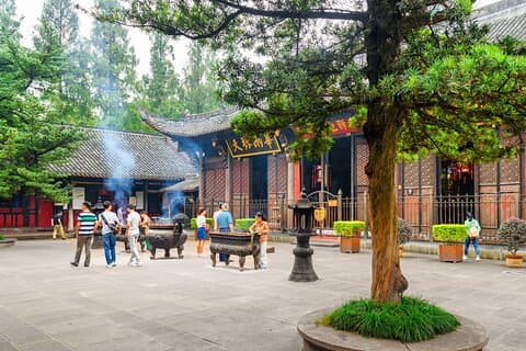 Privat tur til Chengdu Pandas, Te og gamle gader
