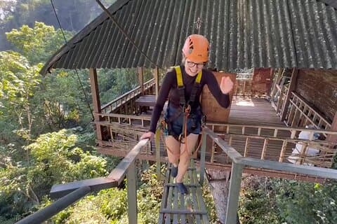 De Vientiane : Vang Vieng Zipline,2 Grottes,Kayak,lagune2