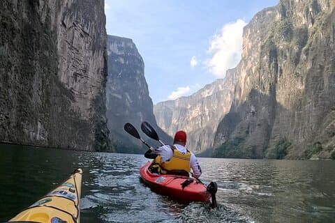 Experience in Double Crossing Kayak through the Sink Canyon