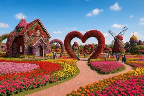 Dubai Miracle Garden Eintrittskarten mit optionalem Hoteltransfer