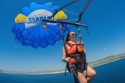 Los Cabos Parasailing Adventure Skybound over Cabo San Lucas Bay