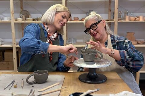 Eastbourne Pottery Class with Wine