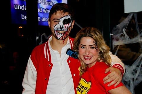 アムステルダム中心部のハロウィンバークロール