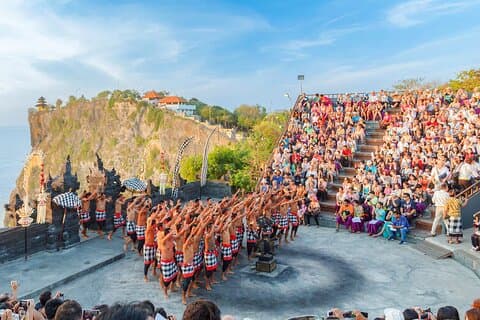 Kecak Fire and Dance Show at Uluwatu Temple Entry Ticket