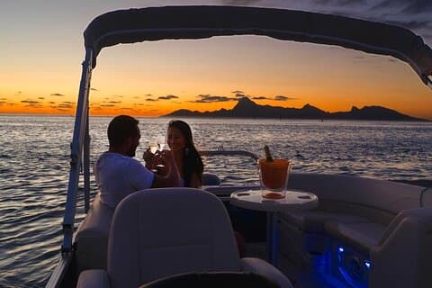 Toa Boat Bora Bora Private Sunset On Majestic Pontoon Boat