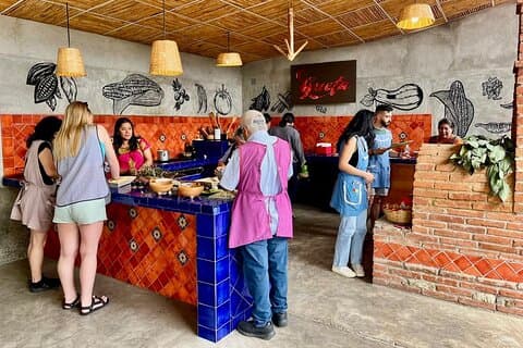 Cooking class with a traditional Oaxacan cook
