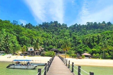 Dreamer Island : Snorkel, havspromenad + vattensporter i Kota Kinabalu