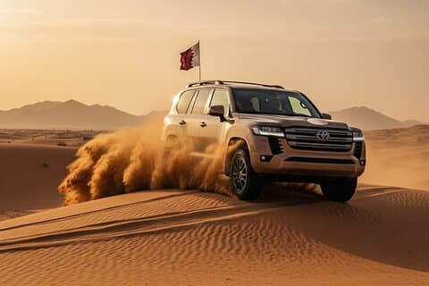 Doha Full Package Desert Tour with Camel ride and Airport Pickup