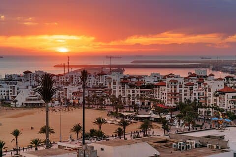 Agadir Stadtrundfahrt mit Sonnenuntergang bei Agadir Oufella Kasbah und Souk