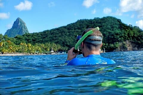 Tour privado de 90 minutos de snorkel en la Reserva Marina Anse Cochon